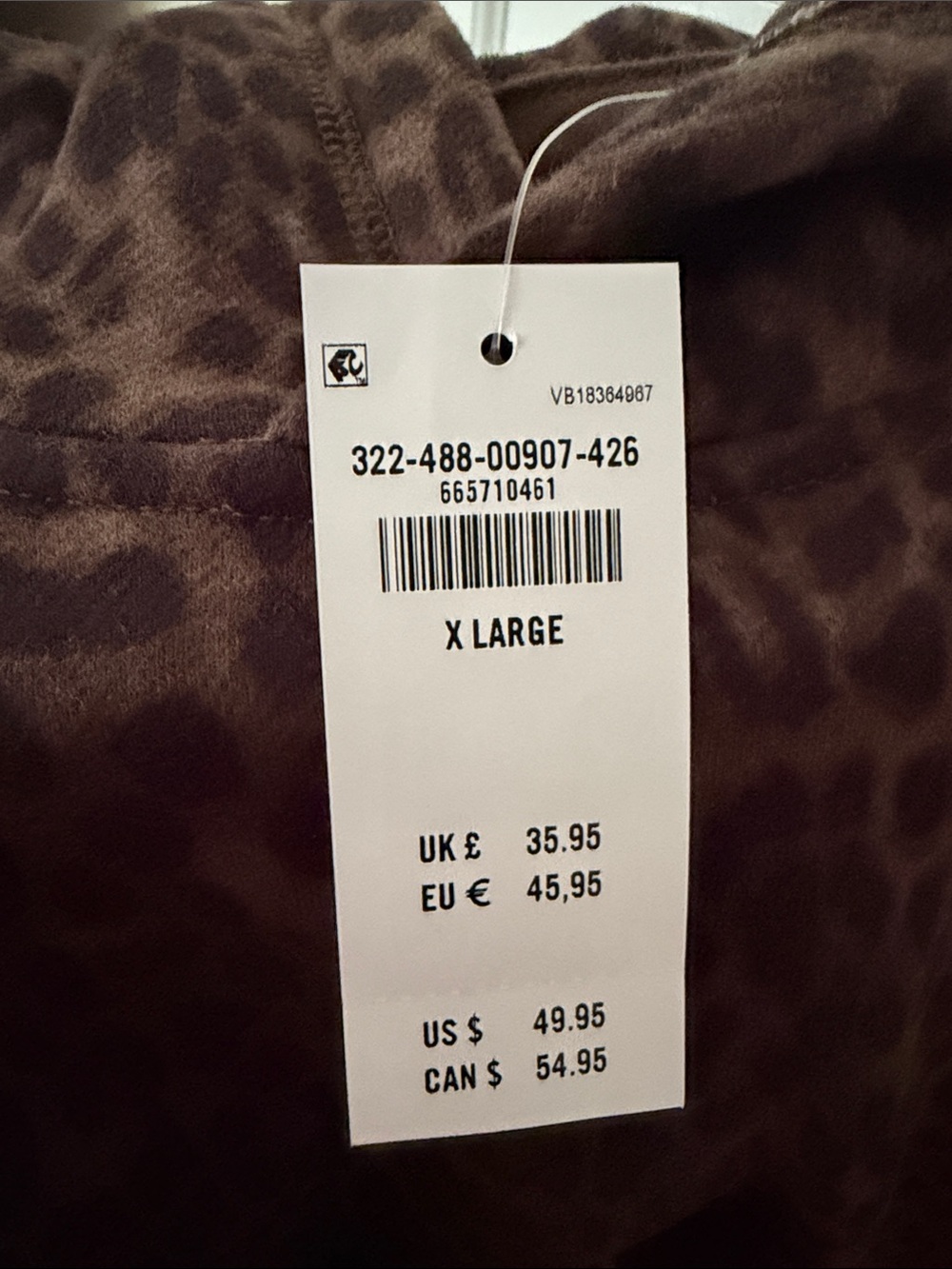 Hollister Brown Leopard Print Pullover Hoodie - Picture 6 of 6